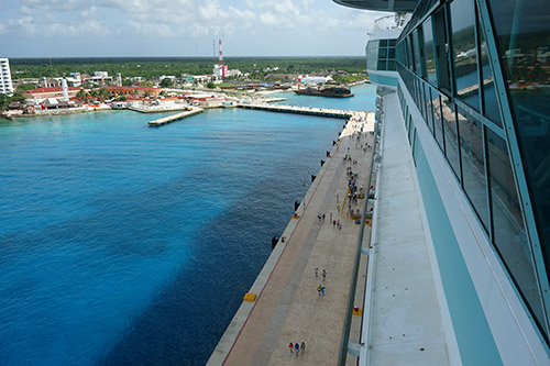 Royal Caribbean's Navigator of the Seas docked in Cozumel, Mexico on our Caribbean Cruise vacation