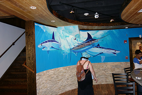 Guy Harvey's Grill in Grand Cayman, a tender port for Royal Caribbean's Navigator of the Seas on our Caribbean Cruise vacation