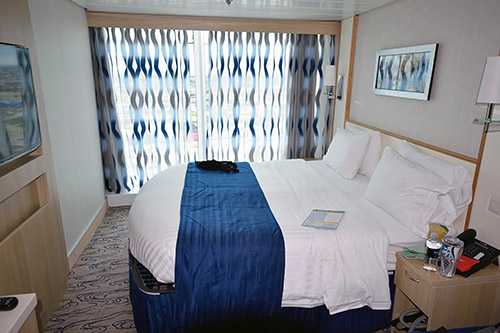 Our Panoramic Oceanview Stateroom on Royal Caribbean's Navigator of the Seas on our Caribbean Cruise vacation