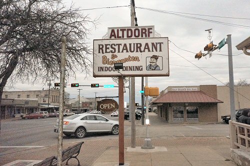 Altdorf Restaurant and Biergarten in Fredericksburg Texas