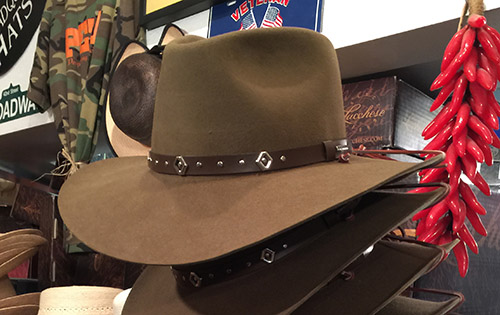 Stetson cowboy hat found at Headquarters Hats store in Fredericksburg Texas